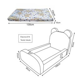 Cama Montessoriana Juvenil Menino Confortável Soft com Colchão Azul - 5