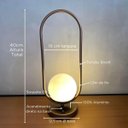 Ver imagem 3 de Abajur Luminaria de Mesa Moderno Oval com Globo 12cm Decoração Casa Sala Quarto Escritório