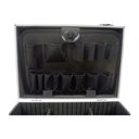 Ver imagem 4 de Maleta De Alumínio 34x24x15cm Ferramentas Pesca Divisórias Ajustáveis Removível Chave Ma-810 Transpo