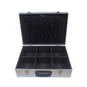 Ver imagem 2 de Maleta De Alumínio 34x24x15cm Ferramentas Pesca Divisórias Ajustáveis Removível Chave Ma-810 Transpo