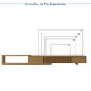 Ver imagem 7 de Rack Extensível para TV até 75 Polegadas 304cm Portas Ripadas Aruá CabeCasa MadeiraOriginals