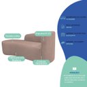 Ver imagem 4 de Kit Divã Recamier Orgânico França 200cm Lado Esquerdo e 2 Poltronas Amore Linho