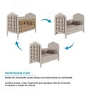 Ver imagem 6 de Berço Minicama 3 em 1 com Capitonê 100% MDF Maya Espresso Móveis Bege/Off White/Amêndoa/Corino