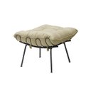 Ver mais imagens de Conjunto Decorativo Poltrona com Puff Abel Base de Ferro Preto Veludo Bege - Gran Belo