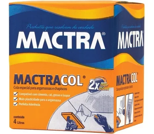 Cola especial Argamassa e Chapisco MactraCol 4 lt - Mactra