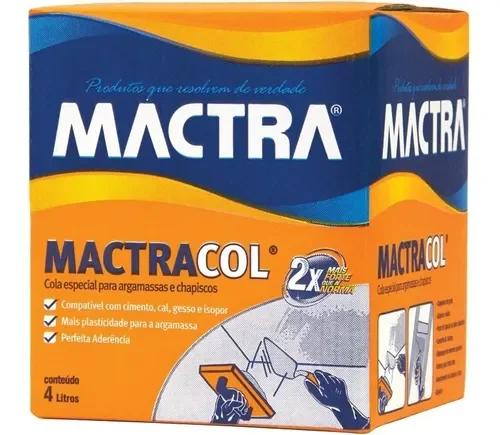 Ver imagem 1 de Cola especial Argamassa e Chapisco MactraCol 4 lt - Mactra