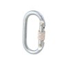 Mosquetão Oval de Aço Dupla Trava Rosca 25kn - 1
