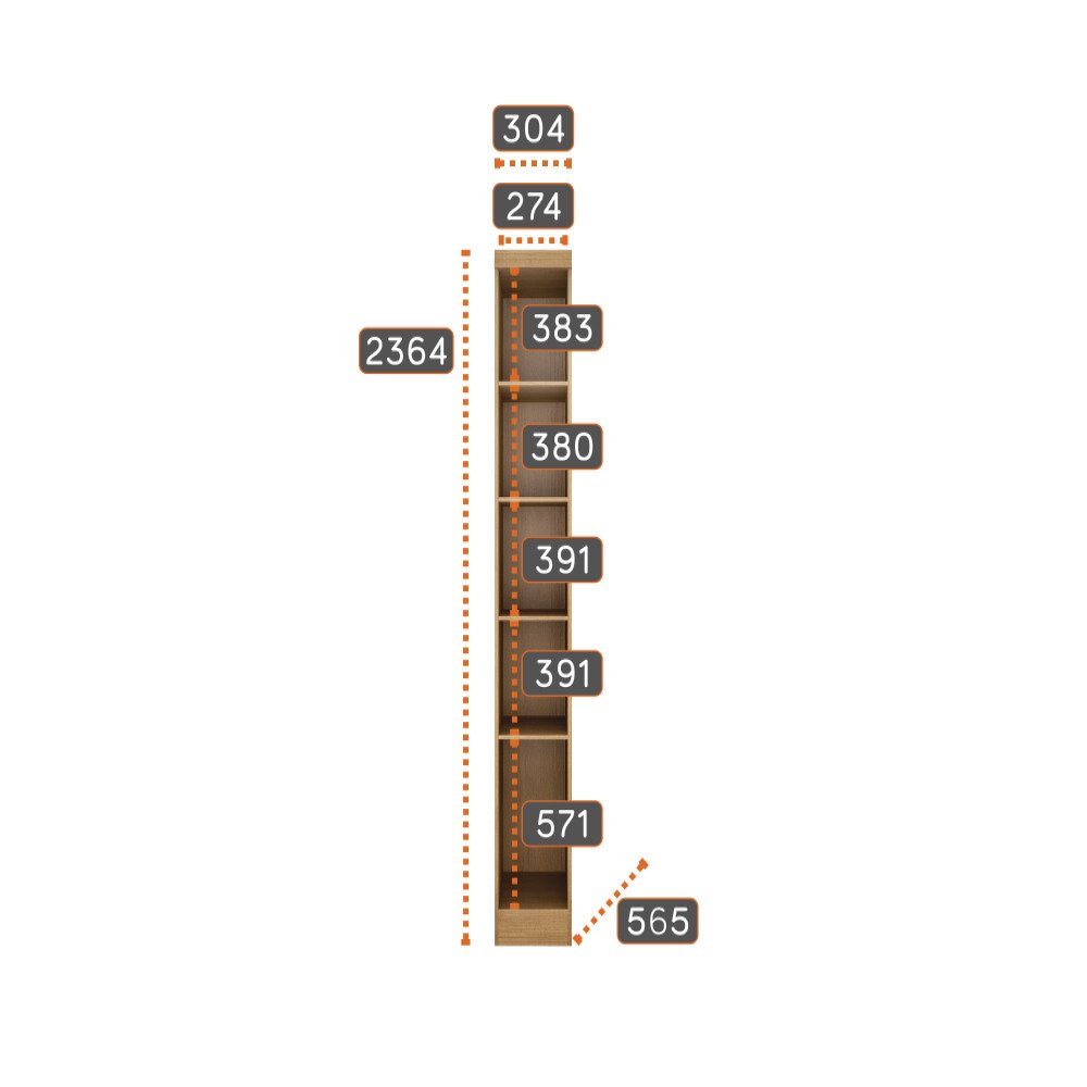 Modulo Cantoneira para Guarda-roupa Safira em Mdf com 4 Prateleiras Clic Móveis - 2