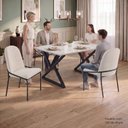 Ver imagem 6 de Conjunto para Sala de Jantar Mesa Império 120x90 com 4 Cadeiras Rubi