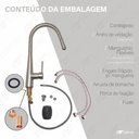 Ver imagem 4 de Torneira Gourmet Cozinha Monocomando Extensível Aço Escovado TAC0014 Tubrax