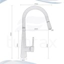 Ver imagem 6 de Torneira Gourmet Cozinha Monocomando Extensível Aço Escovado TAC0014 Tubrax