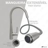 Torneira Gourmet Cozinha Monocomando Extensível Aço Escovado TAC0014 Tubrax - 2