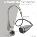 Ver imagem 2 de Torneira Gourmet Cozinha Monocomando Extensível Aço Escovado TAC0014 Tubrax