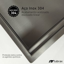 Canal Calha Organizador Úmida de Cozinha Preto Aço Inox 304 com 5 Módulos - Tubrax - 4