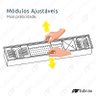 Canal Calha Organizador Úmida de Cozinha Preto Aço Inox 304 com 5 Módulos - Tubrax - 7