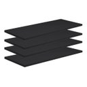Ver imagem 1 de Kit 5 Prateleiras 30X20 Mdf Preto Acompanha Kit Instalação