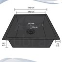 Ver imagem 6 de Cuba Cozinha Gourmet Preta Inox 304 Com Válvula - Tubrax