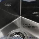 Ver imagem 3 de Cuba Cozinha Gourmet Preta Inox 304 Com Válvula - Tubrax