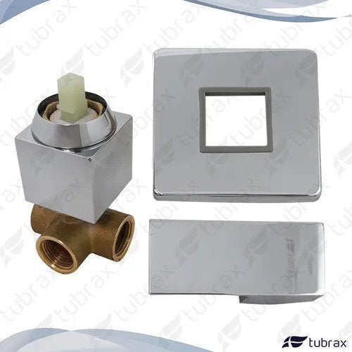 Misturador Monococomando Quadrado Registro Chuveiro Ducha Tubrax - 4
