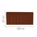 Ver imagem 2 de Painel Estofado Luxo Botão Kiara 100cm Solteiro para Cama Box Suede Terracota - Gat Magazine