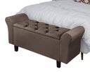 Ver imagem 1 de Recamier Baú para Cama Casal 1,30m Lara Premium Estilo Decorativo Closet Estofado Cor Marrom