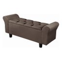 Ver imagem 3 de Recamier Baú para Cama Casal 1,30m Lara Premium Estilo Decorativo Closet Estofado Cor Marrom