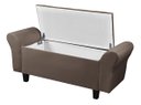 Ver imagem 4 de Recamier Baú para Cama Casal 1,30m Lara Premium Estilo Decorativo Closet Estofado Cor Marrom