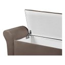 Ver imagem 5 de Recamier Baú para Cama Casal 1,30m Lara Premium Estilo Decorativo Closet Estofado Cor Marrom