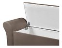 Ver imagem 5 de Recamier Baú para Cama Casal 1,30m Lara Premium Estilo Decorativo Closet Estofado Cor Marrom
