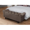 Ver imagem 2 de Recamier Baú para Cama Casal 1,30m Lara Premium Estilo Decorativo Closet Estofado Cor Marrom