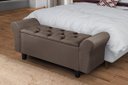 Ver imagem 2 de Recamier Baú para Cama Casal 1,30m Lara Premium Estilo Decorativo Closet Estofado Cor Marrom
