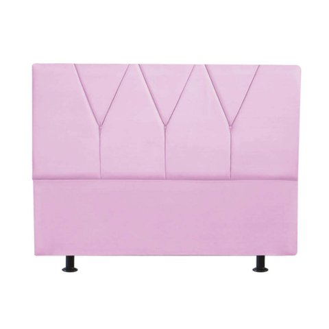 Cabeceira Estofada Casal 140CM Jade Suede Rosa - D A DECOR D&A Decor