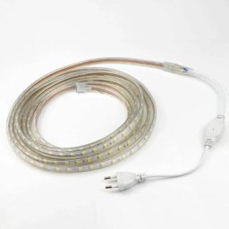 Mangueira Fita LED Chata 5050 5m Branco Quente 6mm 300 LEDS 220V - 4