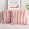 Kit 2 Capas P/ Almofada em Pelucia Wave Soft - 43x43 Cm Rosê - 2