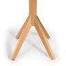 Mesa Maitê com Tampo Redondo 80cm e Estrutura Pés de Madeira Branco - 4