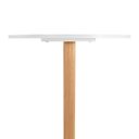 Ver imagem 3 de Mesa Maitê com Tampo Redondo 80cm e Estrutura Pés de Madeira Branco