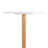 Mesa Maitê com Tampo Redondo 80cm e Estrutura Pés de Madeira Branco - 3