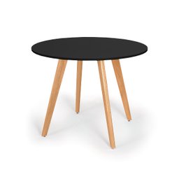 Mesa de Jantar Inês 100cm Preta - Napole Decor - 1