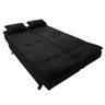 Sofá Cama 2 Lugares Alexa Suede Preto Akemi Decor - 3