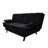 Sofá Cama 2 Lugares Alexa Suede Preto Akemi Decor - 2