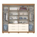 Ver imagem 4 de Guarda Roupa Casal 6 Portas 6 Gavetas com Espelhos e LED Lumiere