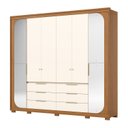 Ver imagem 2 de Guarda Roupa Casal 6 Portas 6 Gavetas com Espelhos e LED Lumiere