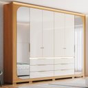 Ver mais imagens de Guarda Roupa Casal 6 Portas 6 Gavetas com Espelhos e LED Lumiere