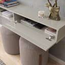 Ver imagem 2 de Nicho Rack Suspenso Sala Quarto 120cm Impacto 1.2 Patrimar Off White