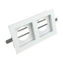Ver imagem 2 de Spot Embutir Duplo Recuado Direcionável M190-2 para Lâmpada Dicroica 18x9cm Branco