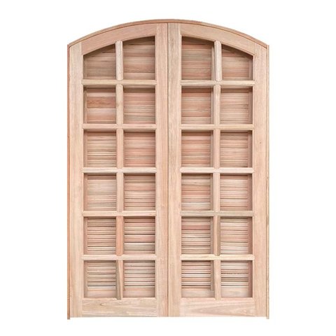 Porta Balcão de Abrir / Abrir de Madeira Padrão Cedro em Arco Bat.14 Cm- 2.15 (a) X 1.50 (l)