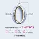 Ver imagem 2 de Pendente Lustre Zero Oval C/ Led Integrado Multicor Lus-26 St3136