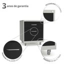 Ver imagem 5 de Gaveteiro de Aço 2 Gavetas com Chave e Rodízios com Trava e Gaveta p/Pasta Suspensa Preto