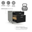 Ver imagem 4 de Gaveteiro de Aço 2 Gavetas com Rodízios com Chave