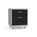 Ver imagem 2 de Gaveteiro de Aço 2 Gavetas com Rodízios com Chave